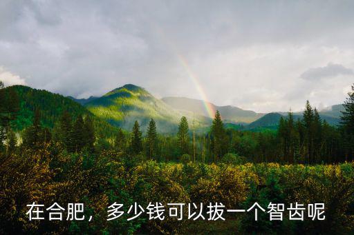在合肥，多少錢可以拔一個智齒呢