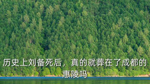 劉備的墓在成都哪里,成都武侯祠的劉備墓是真的嗎