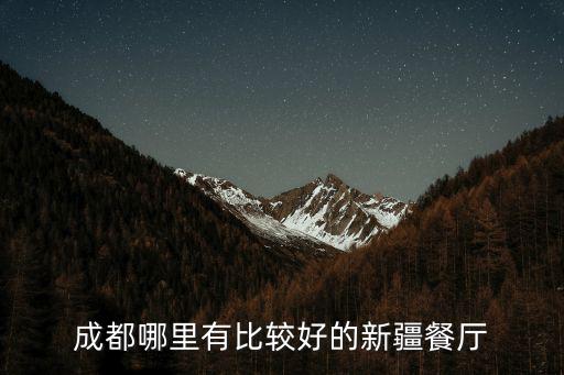 成都哪里有比較好的新疆餐廳