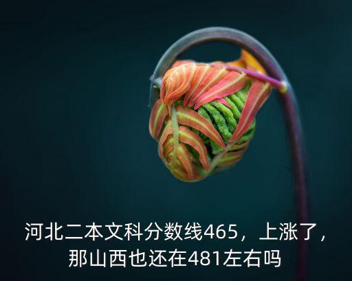 歷年河北二本分數線是多少分,河北二本文科分數線465