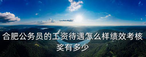 合肥稅務局科員工資多少,績效考核獎有多少