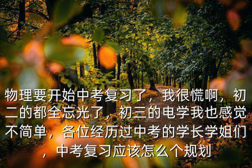黃石物理中考怎么備考,怎么做好中考物理復習