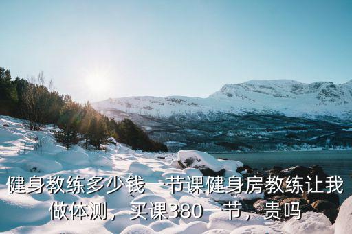 健身教練多少錢一節課健身房教練讓我做體測，買課380一節，貴嗎