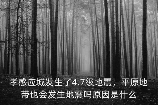 孝感應城發生了4.7級地震，平原地帶也會發生地震嗎原因是什么