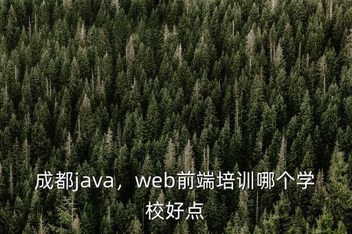 成都java，web前端培訓哪個學校好點