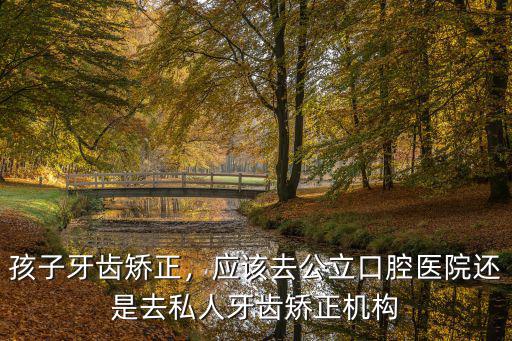 孩子牙齒矯正，應該去公立口腔醫院還是去私人牙齒矯正機構