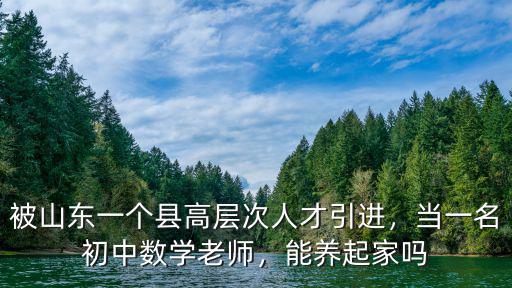 被山東一個縣高層次人才引進，當一名初中數學老師，能養起家嗎
