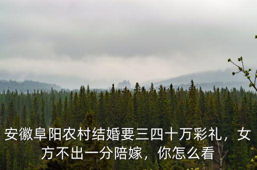 安徽宿州女孩陪嫁多少,安徽宿州的彩禮錢有多高