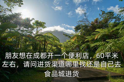 朋友想在成都開一個便利店，60平米左右，請問進貨渠道哪里找還是自己去食品城進貨