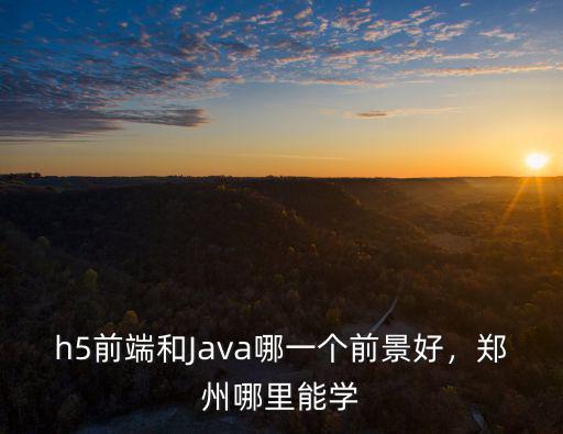 h5前端和Java哪一個前景好，鄭州哪里能學