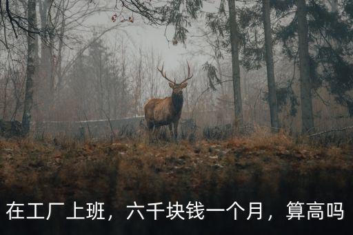 在工廠上班，六千塊錢一個(gè)月，算高嗎