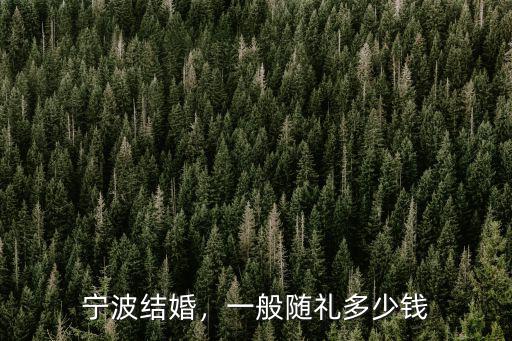 寧波結婚，一般隨禮多少錢
