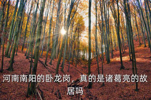 河南南陽的臥龍崗，真的是諸葛亮的故居嗎