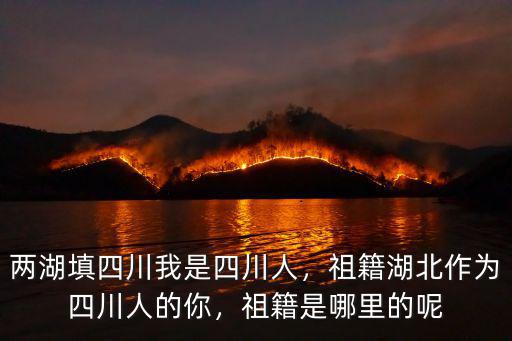 四川哪里人是省籍,祖籍是哪里的呢