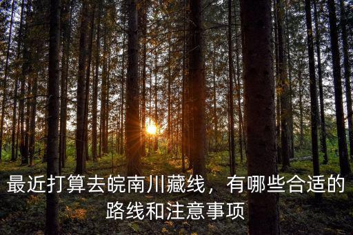 最近打算去皖南川藏線，有哪些合適的路線和注意事項