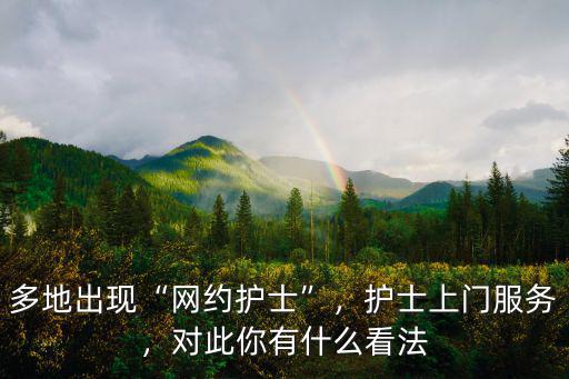 多地出現(xiàn)“網(wǎng)約護(hù)士”，護(hù)士上門(mén)服務(wù)，對(duì)此你有什么看法