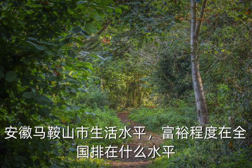 安徽馬鞍山市總?cè)丝诙嗌?安徽馬鞍山市生活水平