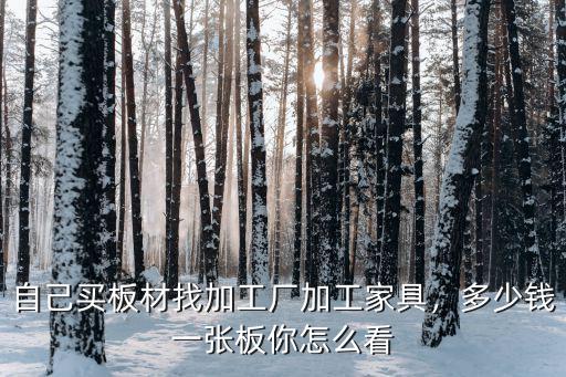 安徽家具加工中心多少錢,多少錢一張板