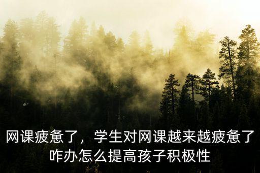 湖北網課怎么提升,怎么提高孩子積極性