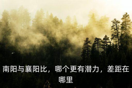 南陽與襄陽比，哪個更有潛力，差距在哪里