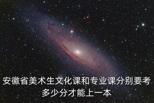 安徽省美術生文化課和專業課分別要考多少分才能上一本