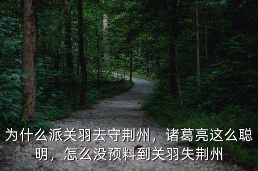 為什么派關羽去守荊州，諸葛亮這么聰明，怎么沒預料到關羽失荊州