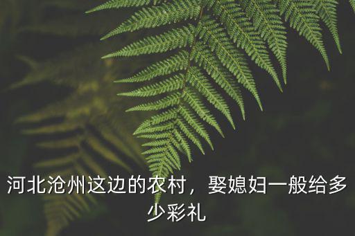 滄州古城彩禮多少錢,滄州結婚一般給多少彩禮錢