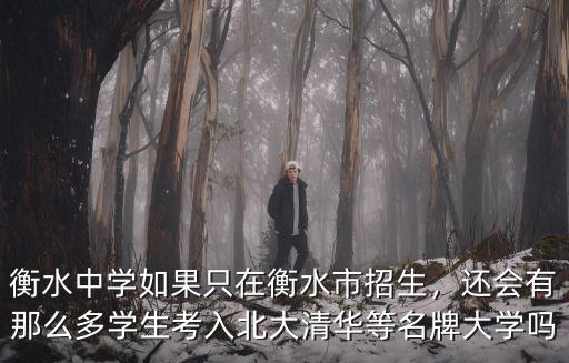 衡水中學劍橋班每年招生多少人,衡水中學如果只在衡水市招生