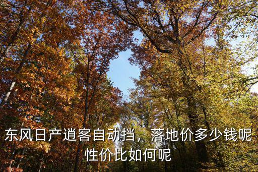 銅陵日產逍客落地價是多少,落地價多少錢呢