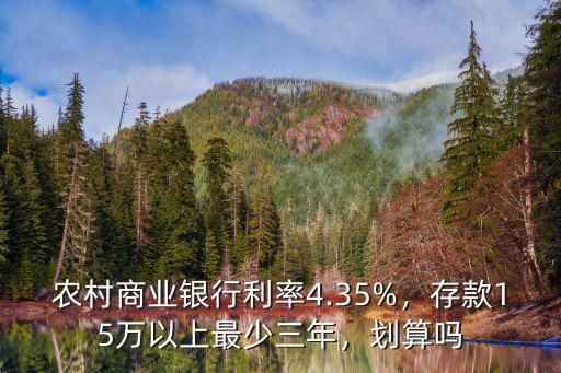 阜陽農(nóng)村商業(yè)銀行存款利息多少,農(nóng)村商業(yè)銀行利率4.35%