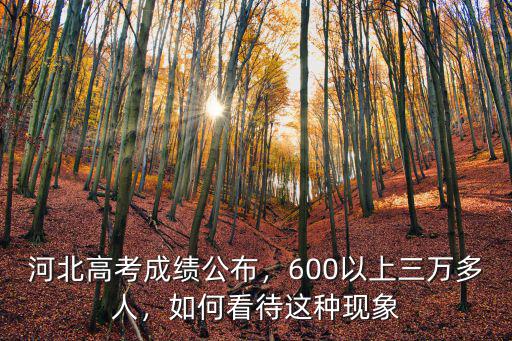 河北2020年高考六百分以上多少人,600以上三萬多人
