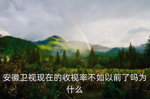 安徽衛(wèi)視一年收視率多少,安徽衛(wèi)視的收視率越來越低了