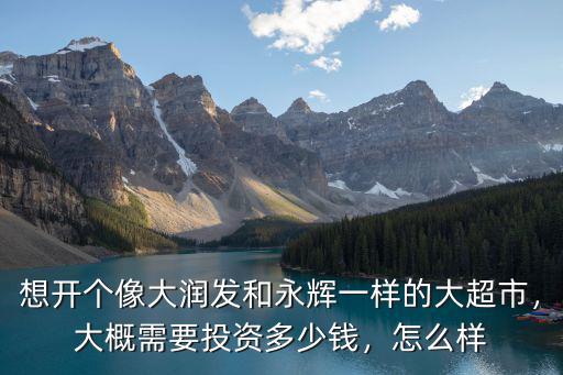 阜陽開超市多少錢,大概投資多少錢