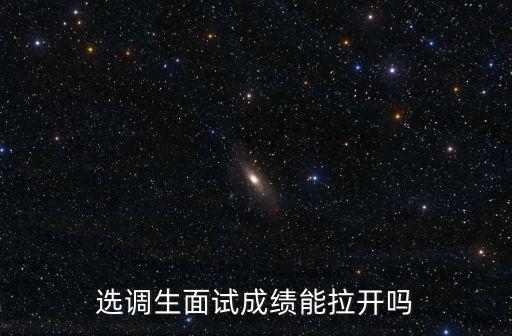 選調生面試成績能拉開嗎