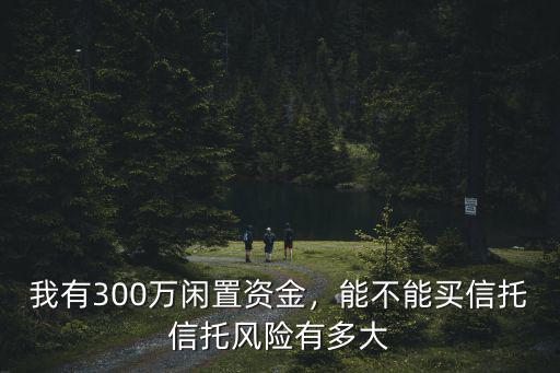 我有300萬閑置資金，能不能買信托信托風險有多大