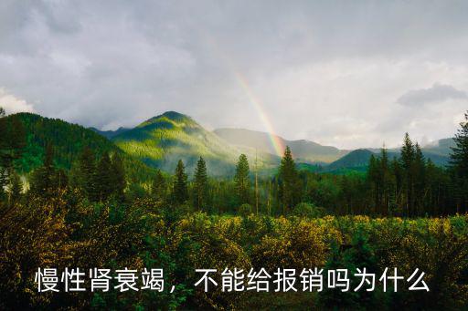 慢性腎衰竭，不能給報銷嗎為什么