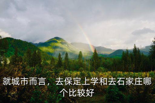 就城市而言，去保定上學和去石家莊哪個比較好