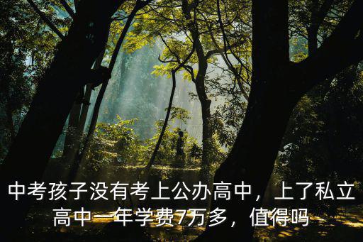 中考孩子沒有考上公辦高中，上了私立高中一年學(xué)費(fèi)7萬多，值得嗎