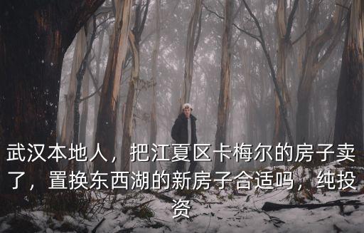 武漢本地人，把江夏區(qū)卡梅爾的房子賣了，置換東西湖的新房子合適嗎，純投資
