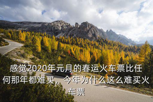 感覺2020年元月的春運火車票比任何那年都難買，今年為什么這么難買火車票
