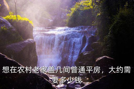 河北故城縣農村房五間需要多少錢,大約需要多少錢