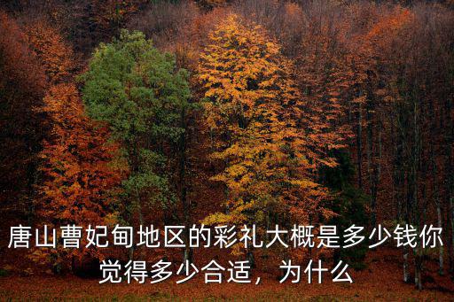 唐山曹妃甸地區(qū)的彩禮大概是多少錢你覺得多少合適，為什么