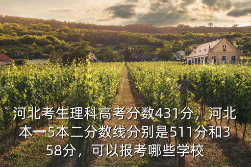 河北本一本二分數線是多少分,本二分數線分別是511分