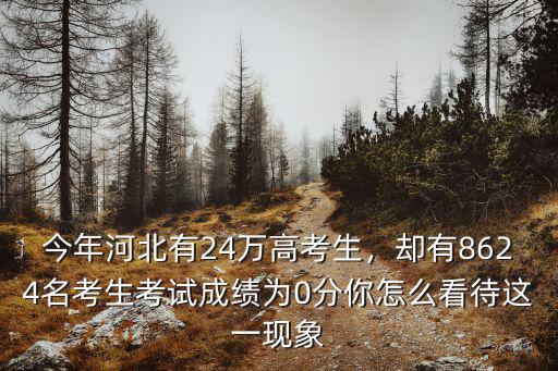 今年河北有24萬高考生，卻有8624名考生考試成績為0分你怎么看待這一現象
