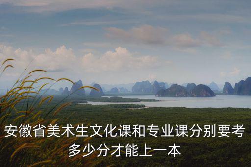 安徽藝術生文化課考多少分能上一本,文化分要考多分能上本科
