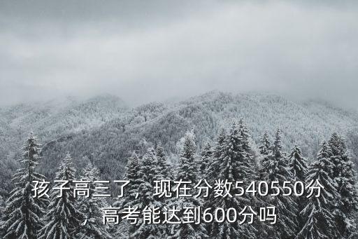 孩子高三了，現(xiàn)在分數(shù)540550分，高考能達到600分嗎