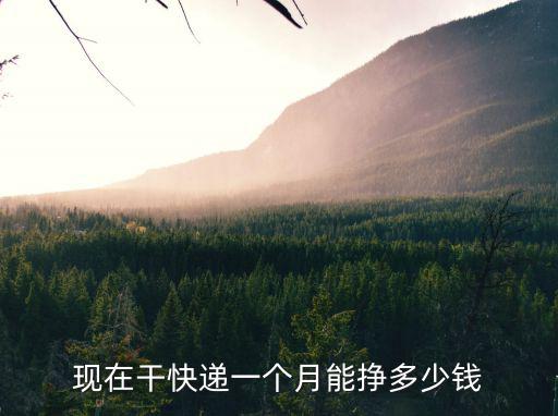 現在干快遞一個月能掙多少錢