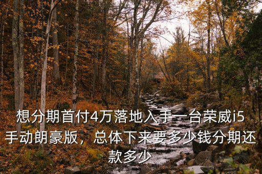 想分期首付4萬落地入手一臺榮威i5手動朗豪版，總體下來要多少錢分期還款多少