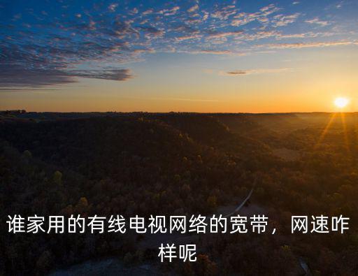 誰家用的有線電視網(wǎng)絡(luò)的寬帶，網(wǎng)速咋樣呢