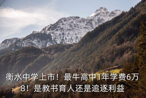 馬龍衡水中學高中學費多少錢,衡水中學學費是多少